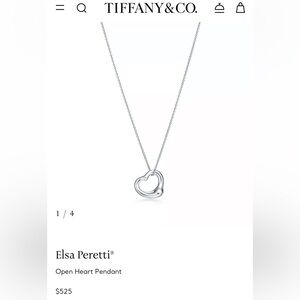Authentic Elsa Peretti® Open Heart Pendant